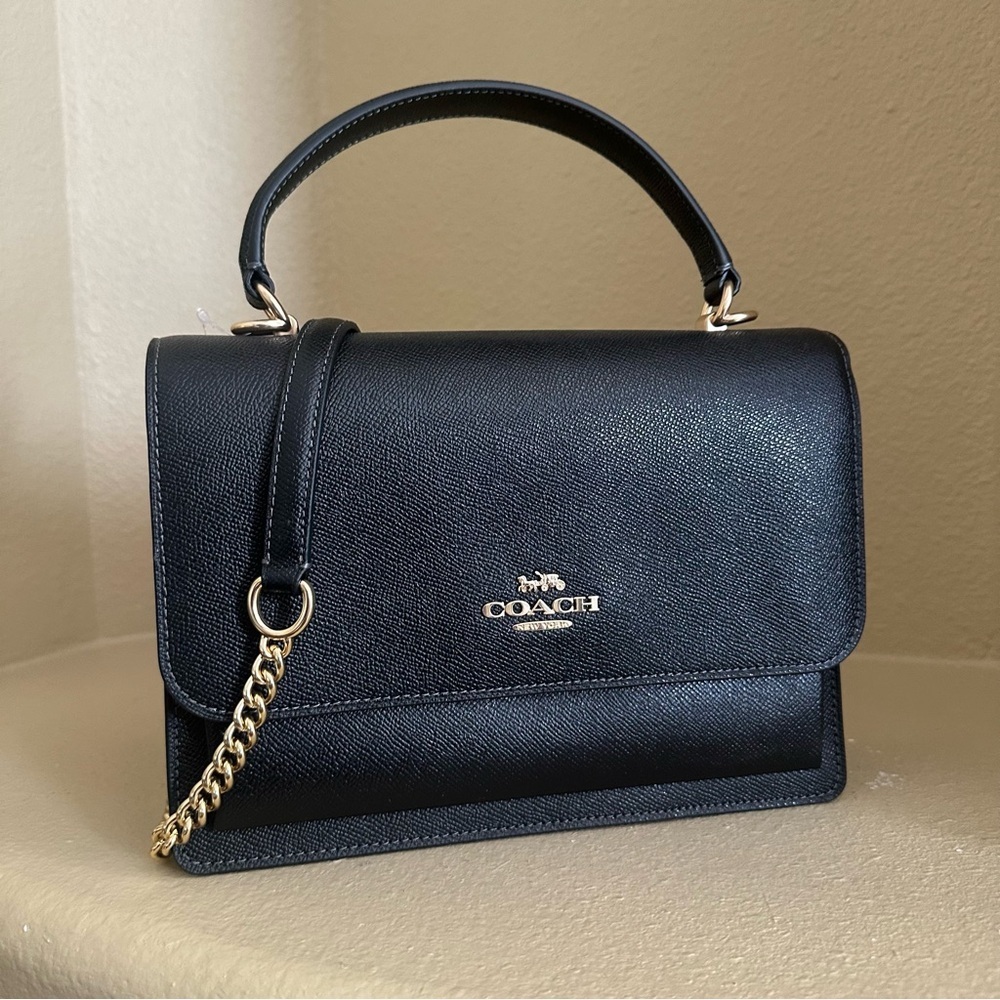 New Coach Klare Top Handle Bag Elegant Black Leather Handbag - Picture 13 of 16